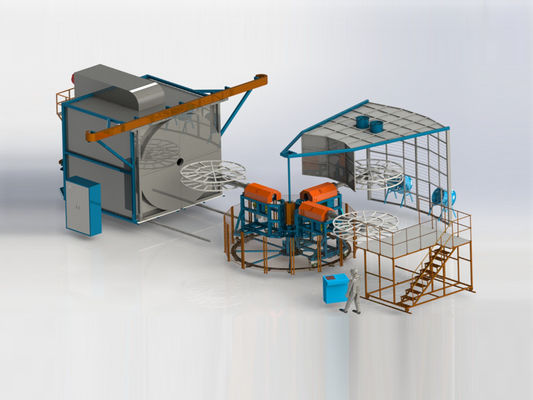 20-30 циклов/час Гибкая машина для ротоформовки башен OEM ODM